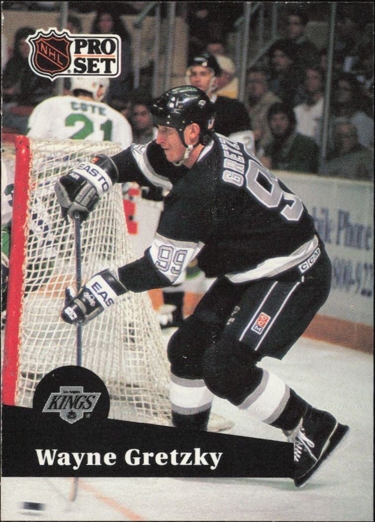 Wayne Gretzky 1991-92 Pro Set #101 Hockey Trading Card - Front 1991-92 Pro Set Wayne Gretzky #101 hockey trading card front