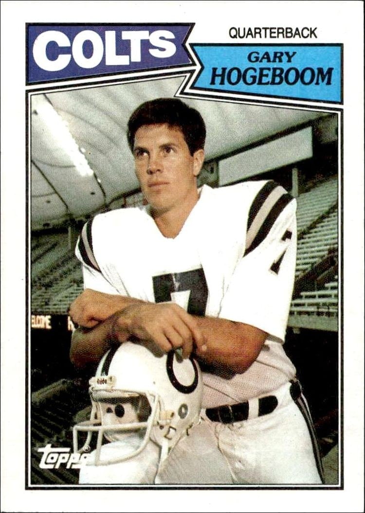 1987 Topps Gary Hogeboom #374 trading card