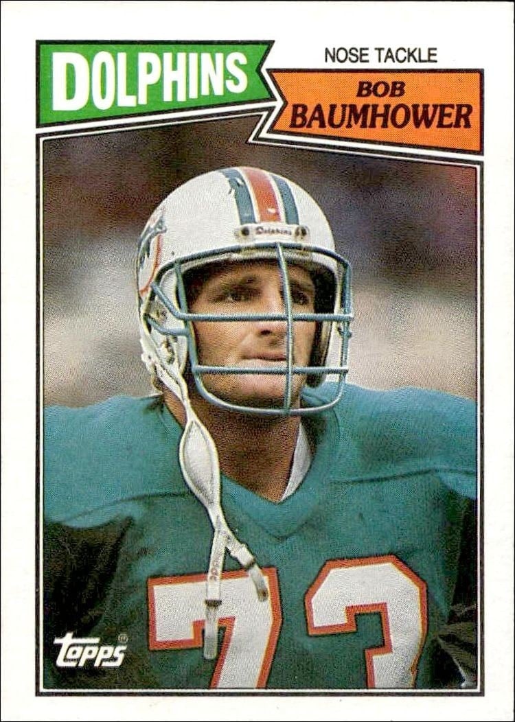 1987 Topps Bob Baumhower #247 trading card