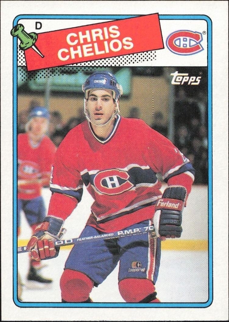 1988-89 Topps Chris Chelios #49 trading card