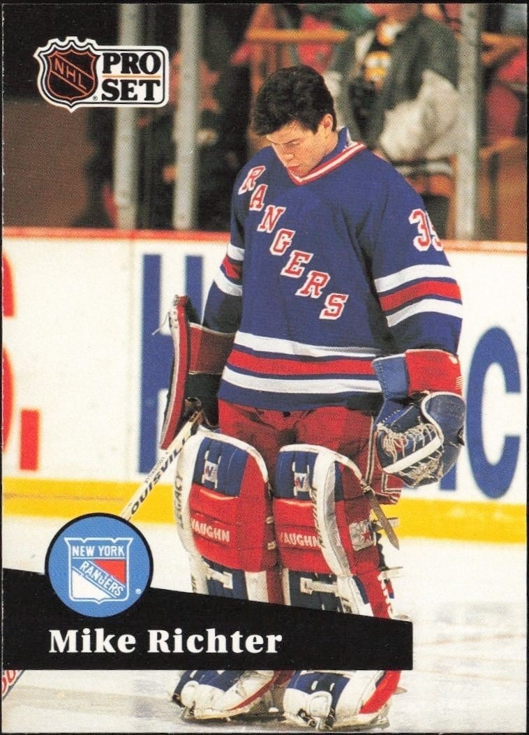 1991-92 Pro-Set Series 1 Mike Richter #161 trading card