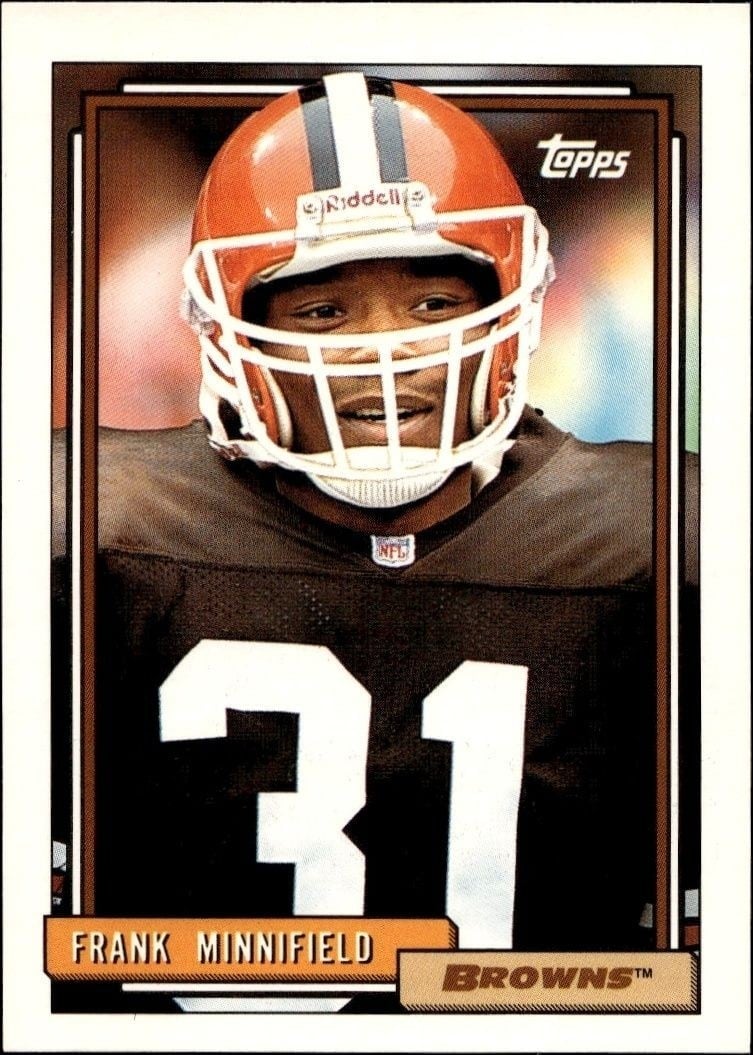 1992 Topps Frank Minnifield #396 trading card