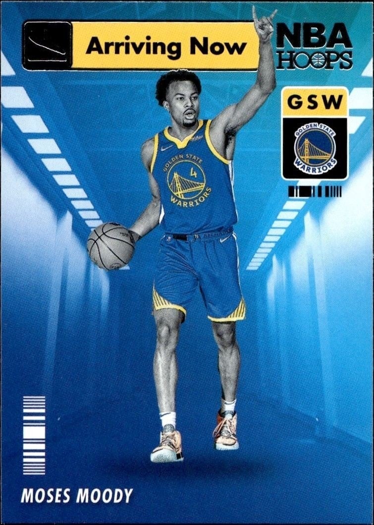 2021-22 Panini NBA Hoops Moses Moody #20 trading card