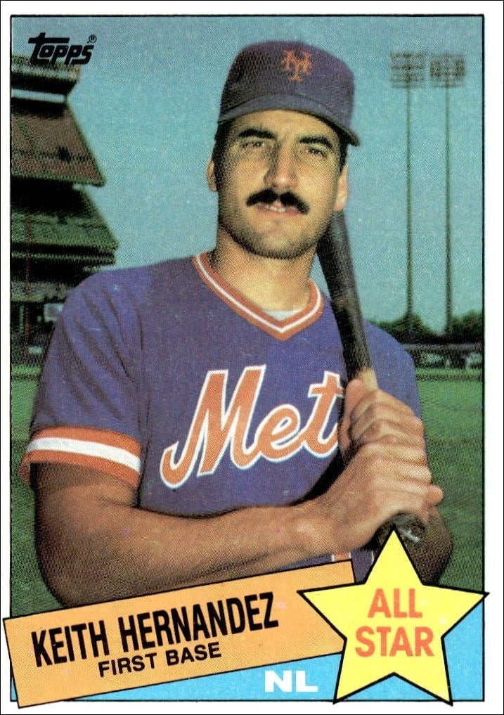 1985 Topps Keith Hernandez #712 trading card