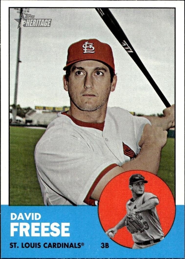 2012 Topps Heritage David Freese #130 trading card