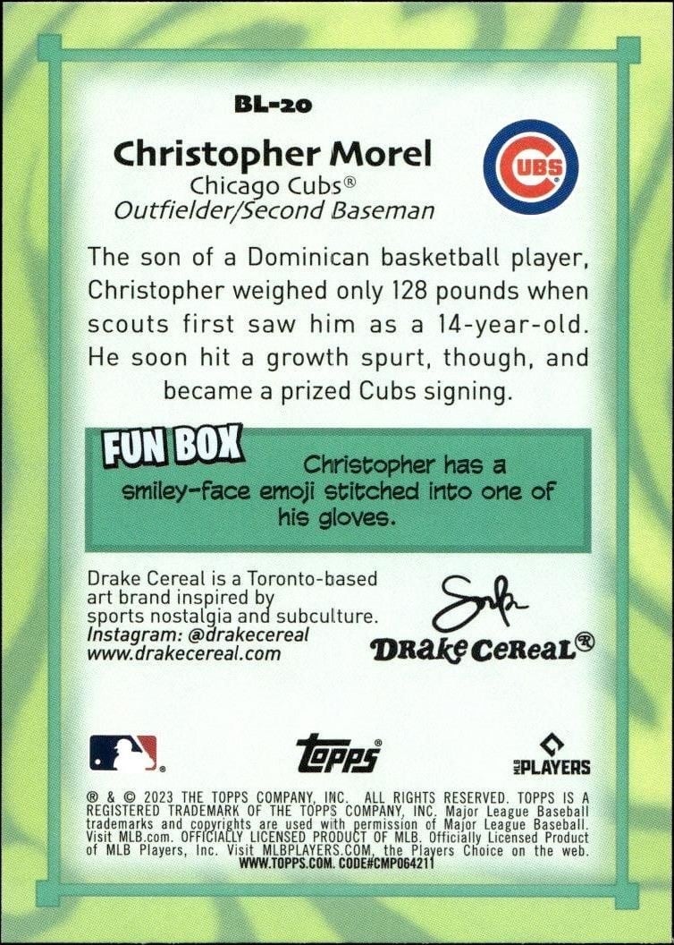 2023 Topps Big League Christopher Morel #BL-20 baseball trading card back