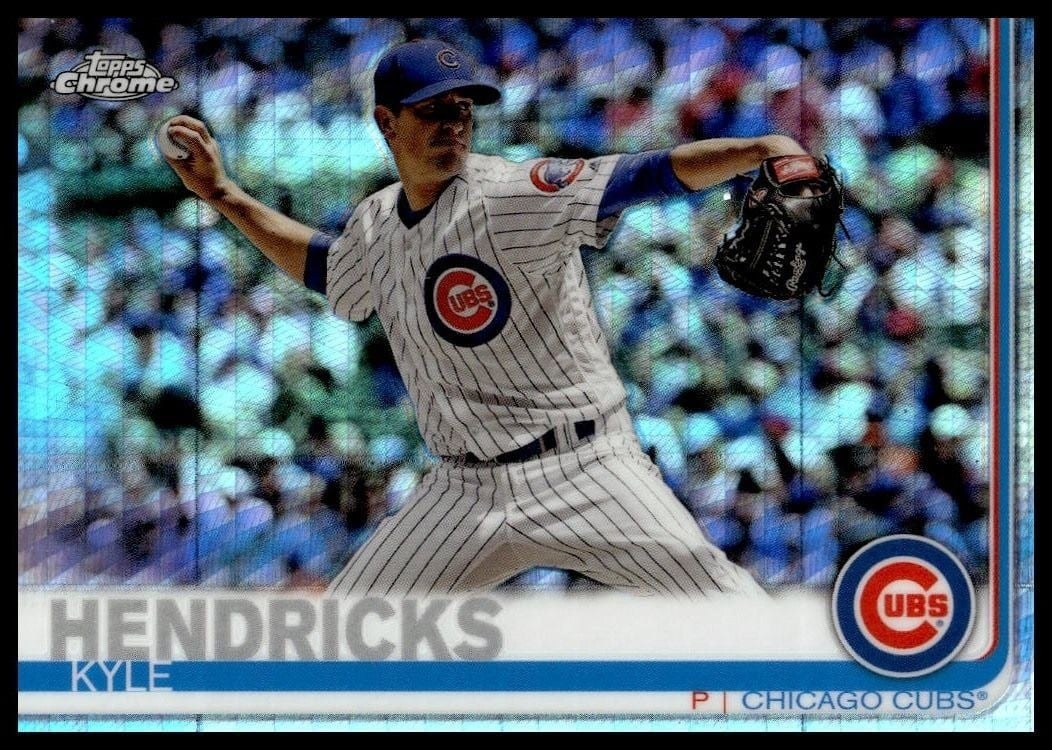 2019 Topps Chrome Kyle Hendricks #185 trading card