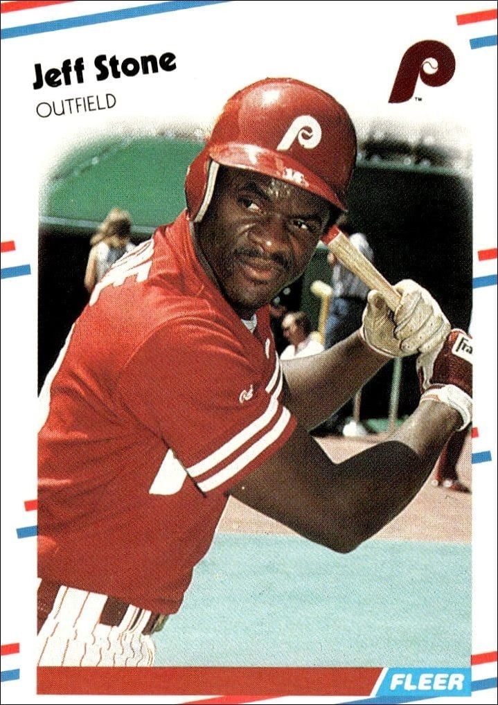 1988 Fleer Jeff Stone #317 trading card
