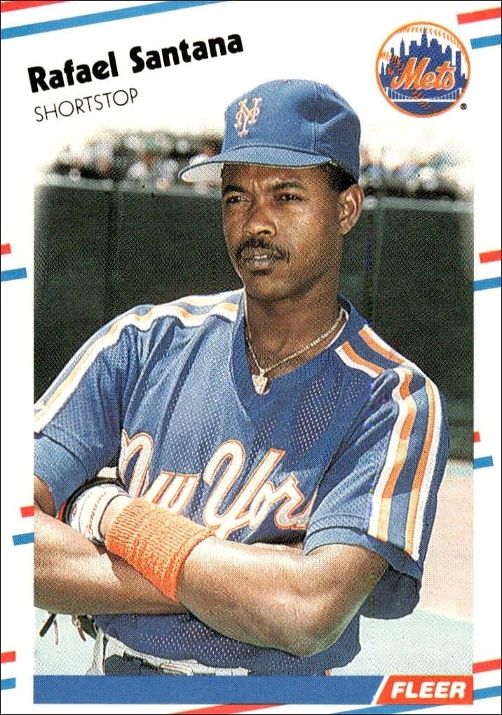 1988 Fleer Rafael Santana #149 trading card