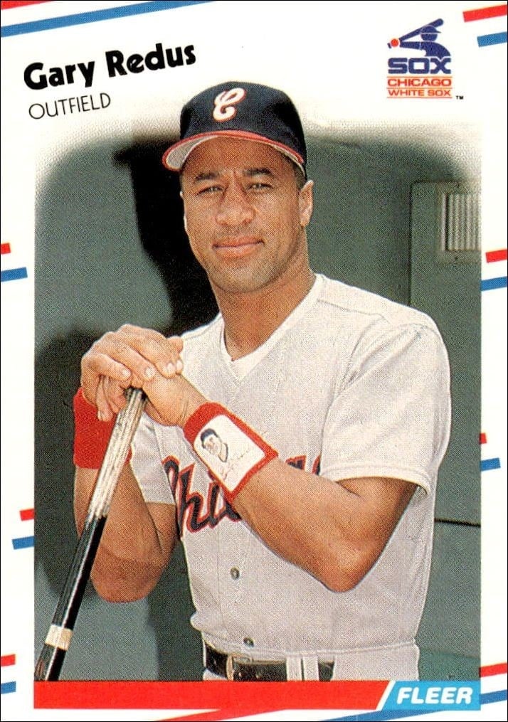1988 Fleer Gary Redus #408 trading card