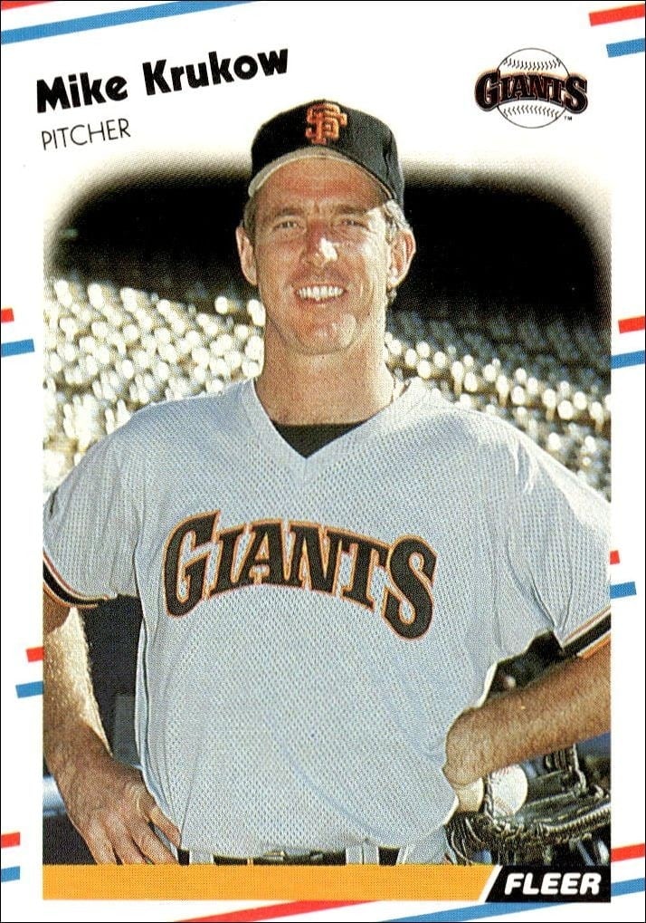 1988 Fleer Mike Krukow #85 trading card