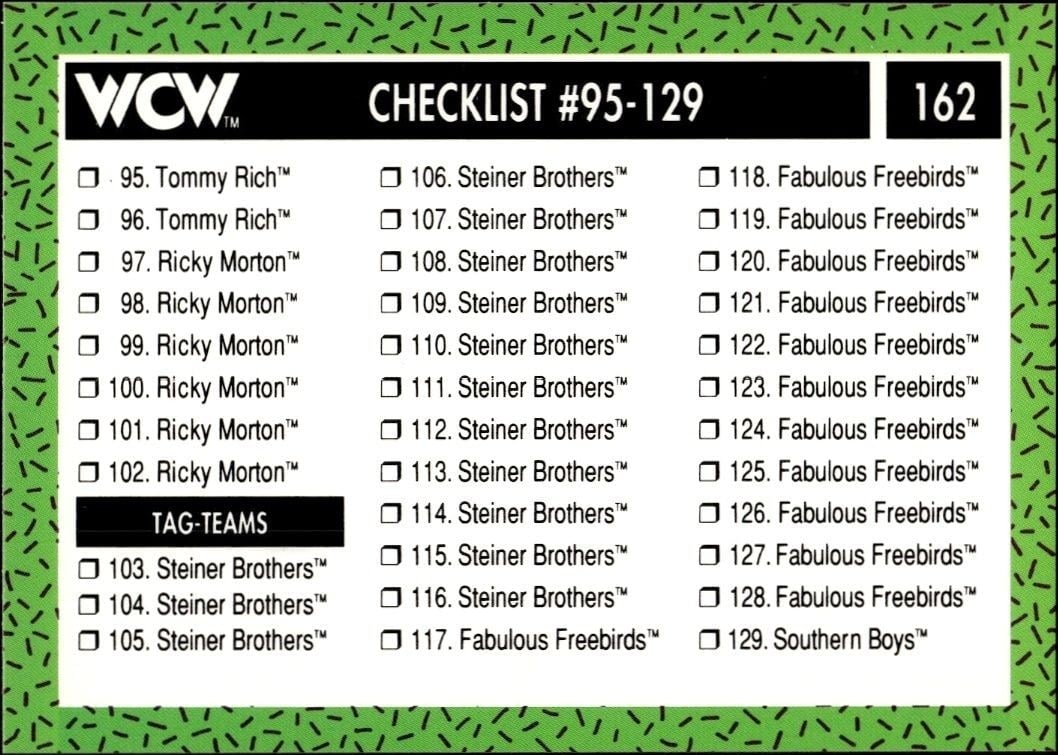 1991 Impel Checklist #162 trading card