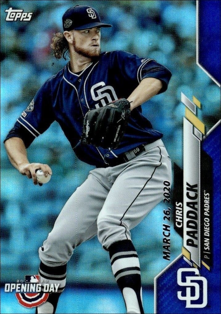 2020 Topps Chrome Chris Paddack #196 trading card