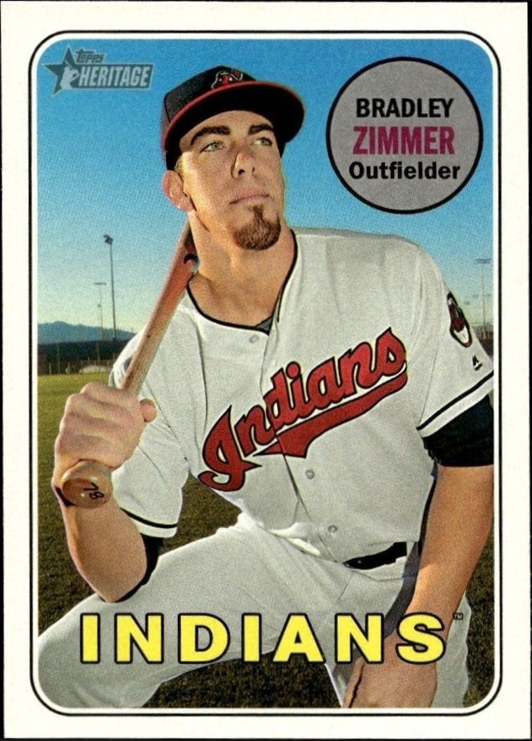 2018 Topps Heritage Bradley Zimmer #61 trading card