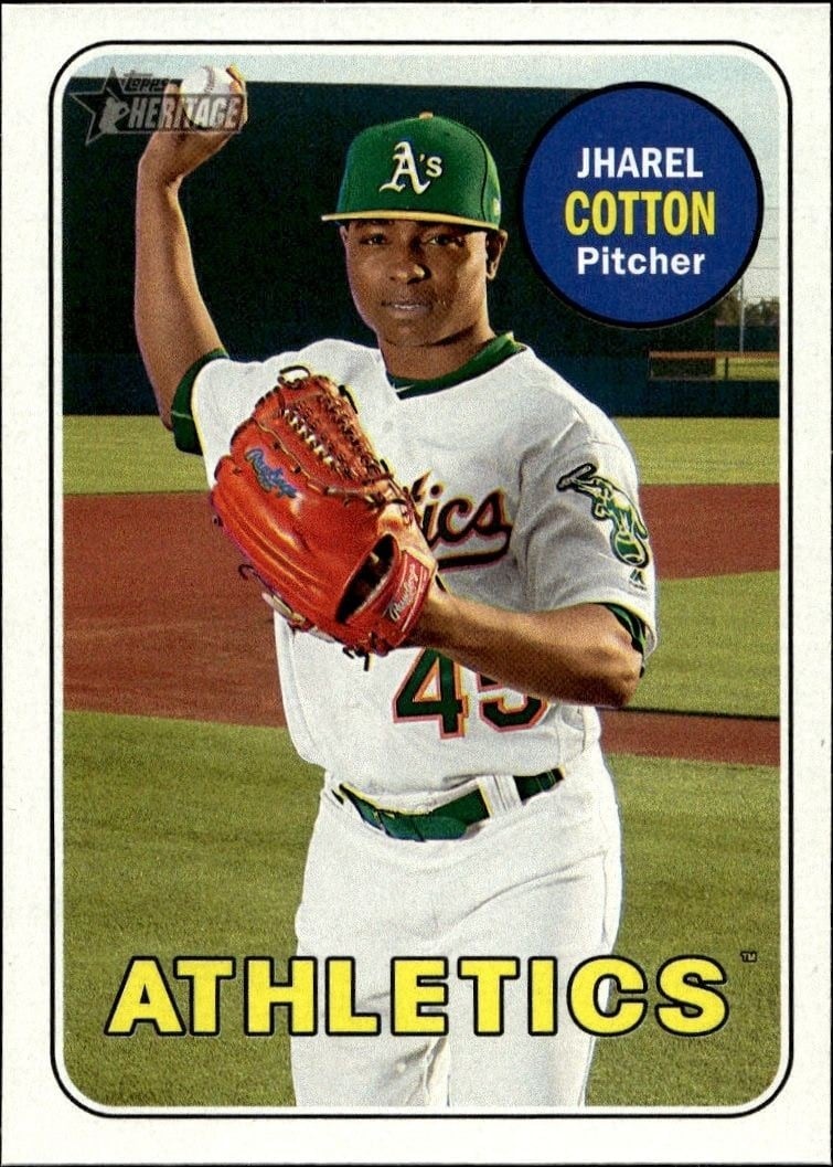 2018 Topps Heritage Jharel Cotton #147 trading card