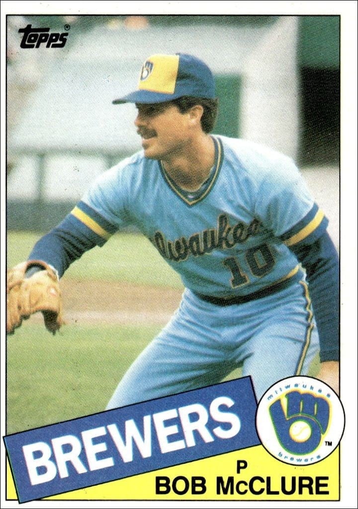 1985 Topps Bob McClure #203 trading card