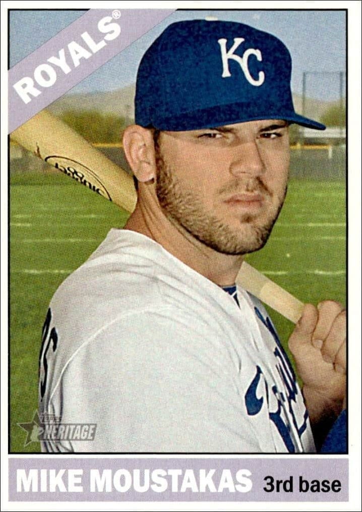 2015 Topps Heritage Mike Moustakas #383 trading card