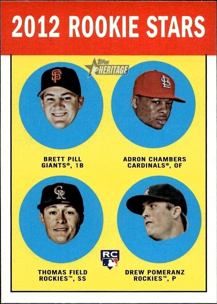 2012 Topps Heritage Brett Pill #208 trading card