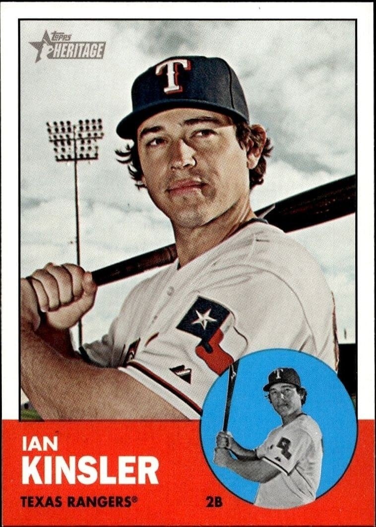 2012 Topps Heritage Ian Kinsler #408 trading card