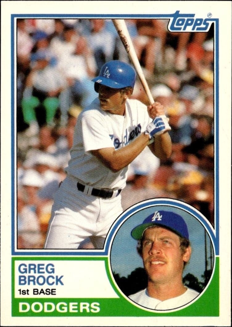 1983 Topps Traded Greg Brock #14T trading card