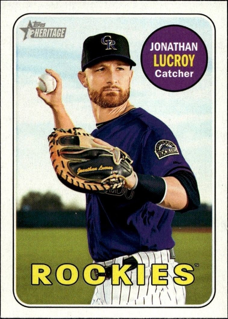 2018 Topps Heritage Jonathan Lucroy #96 trading card