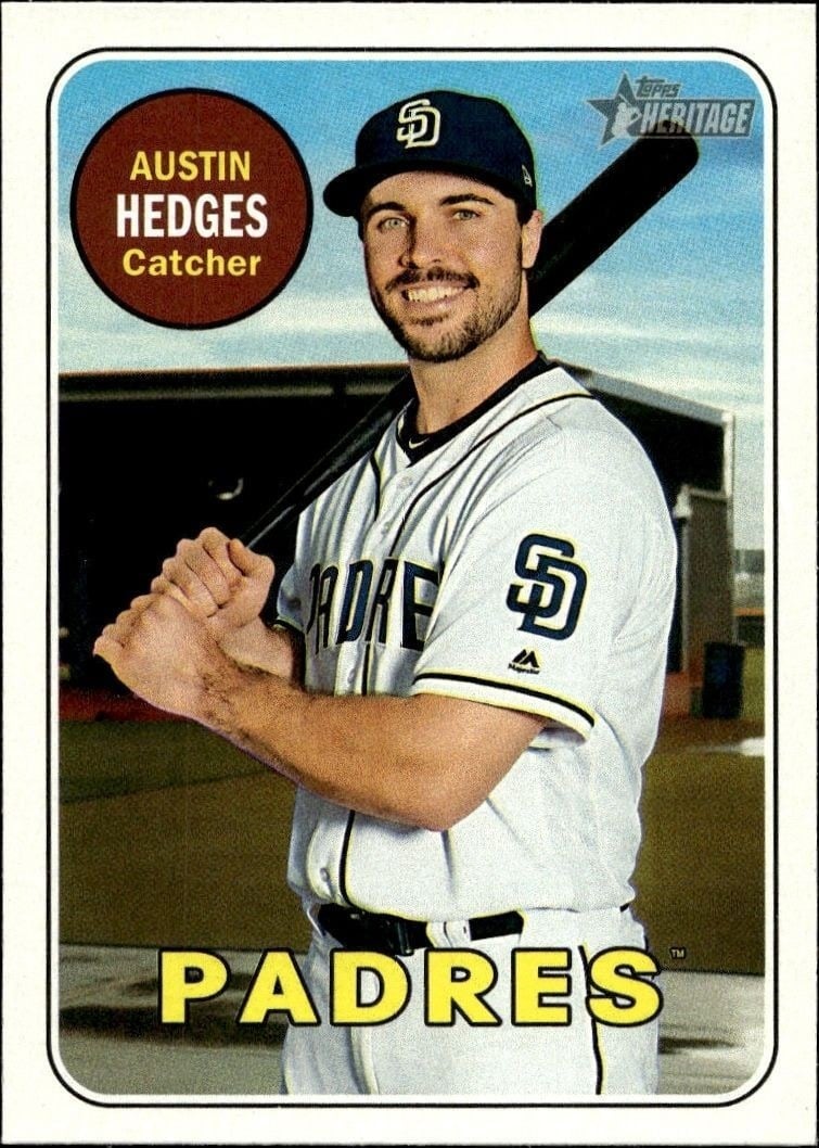 2018 Topps Heritage Austin Hedges #374 trading card