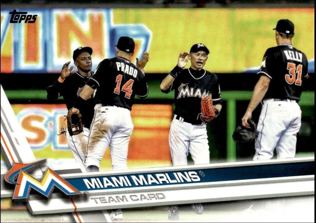 2017 Topps Series 1 Miami Marlins #217 trading card