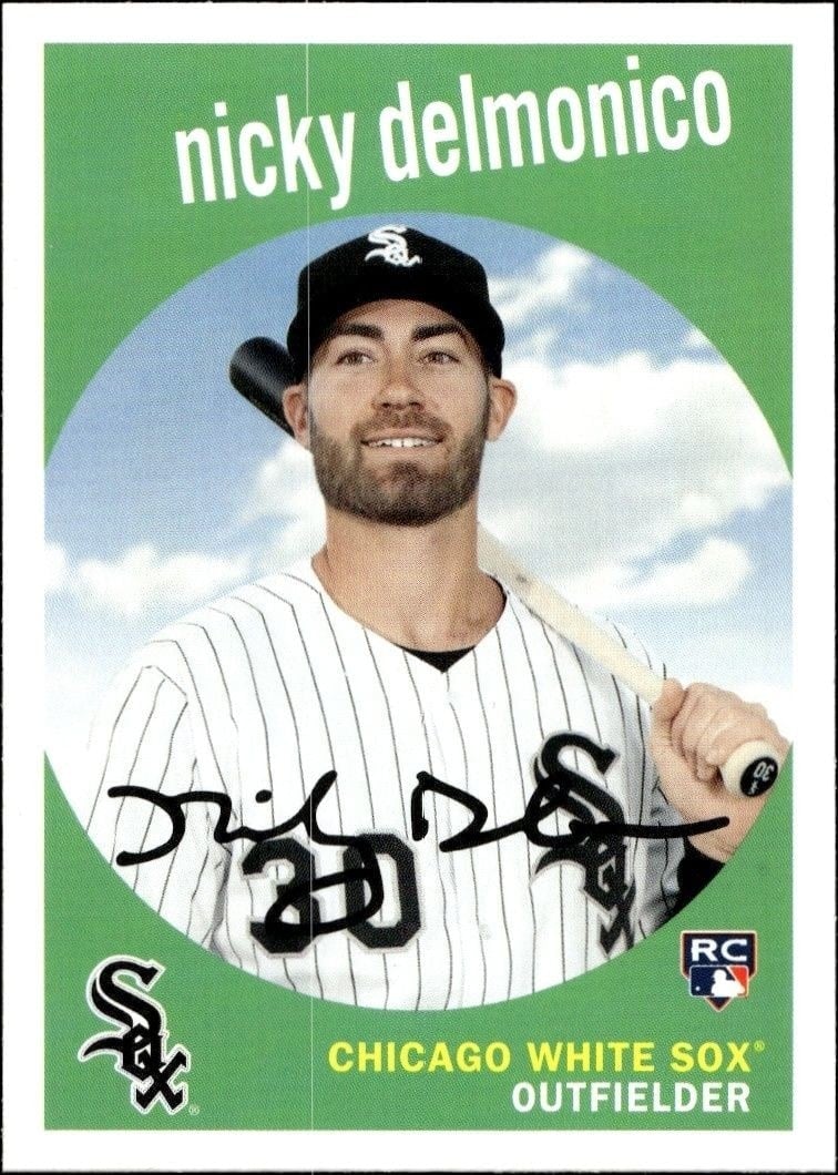 Nicky Delmonico 2018 Topps Archives #9 Baseball Trading Card - Front 2018 Topps Archives Nicky Delmonico #9 baseball trading card front
