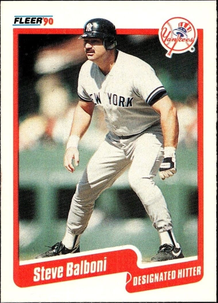 1990 Fleer Steve Balboni #436B trading card
