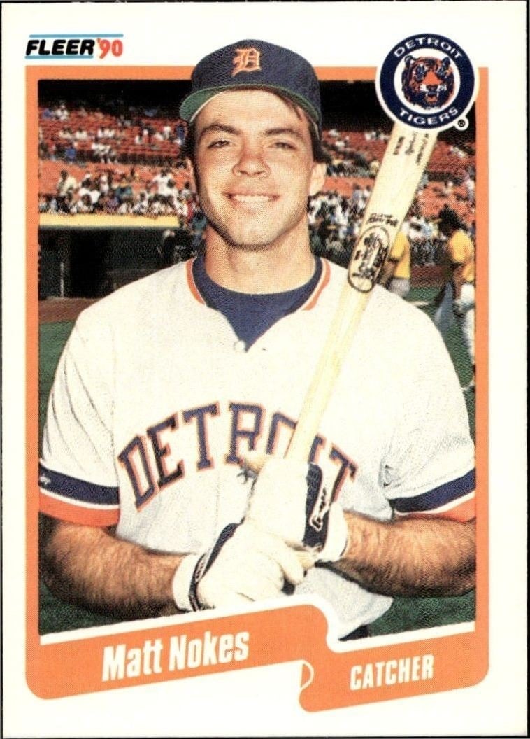 1990 Fleer Matt Nokes #611B trading card