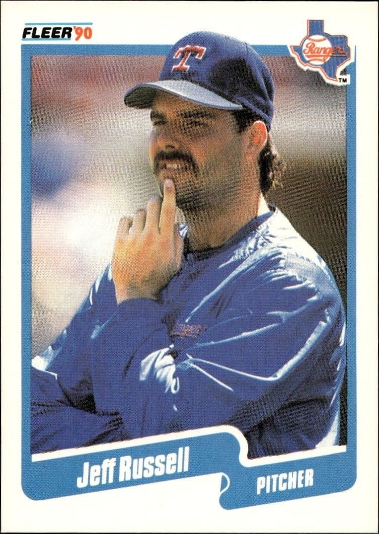 1990 Fleer Jeff Russell #312 trading card