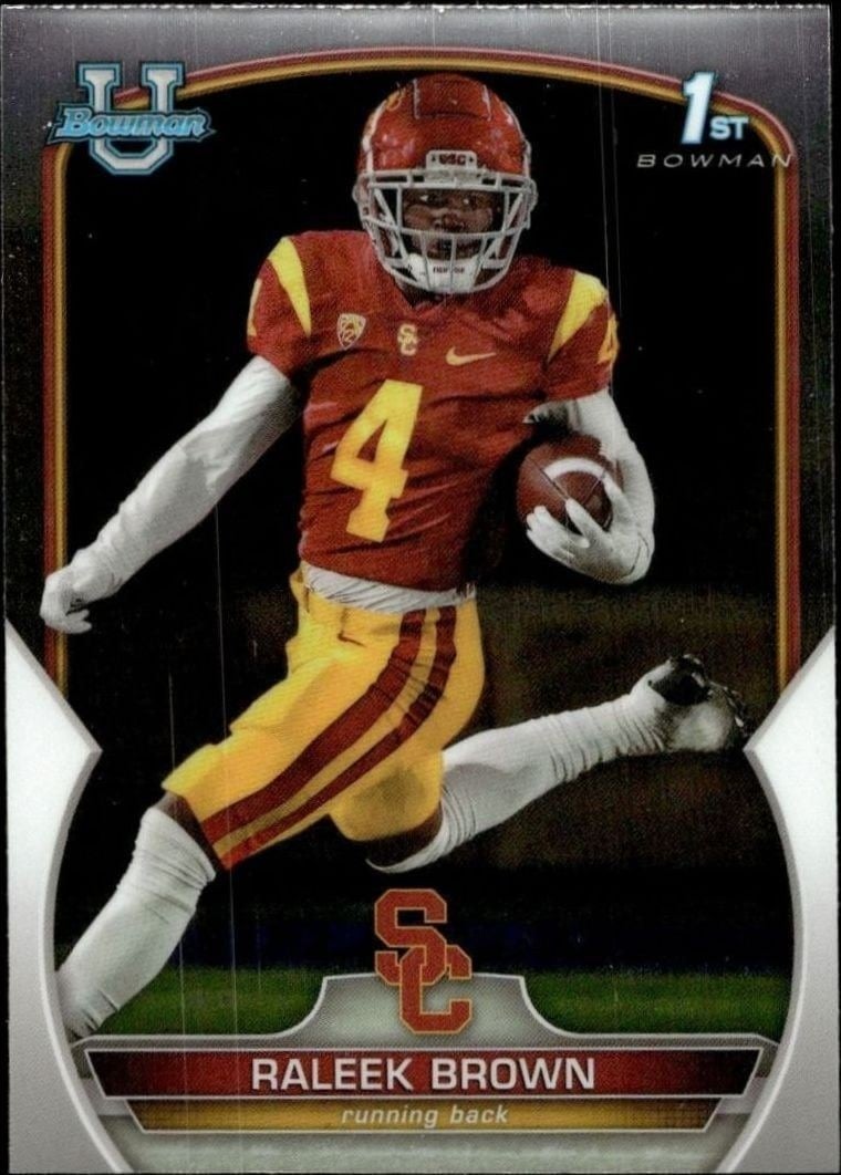2022 Bowman University Chrome Raleek Brown #83 trading card