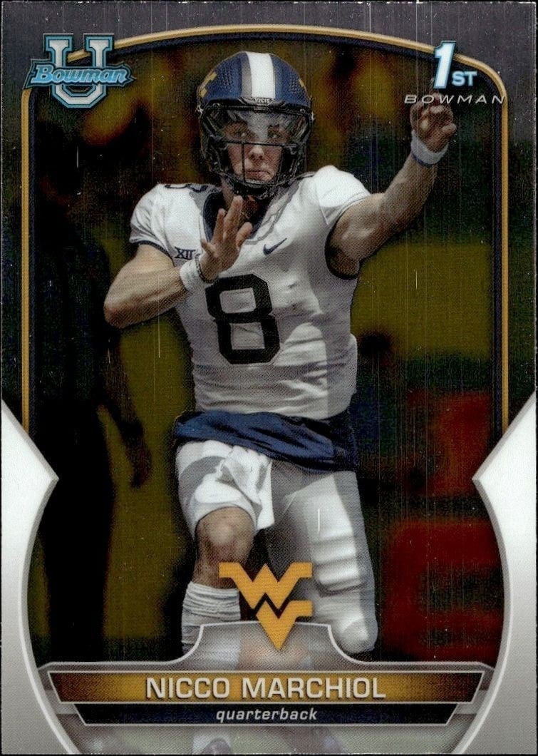 2022 Bowman University Chrome Nicco Marchiol #77 trading card