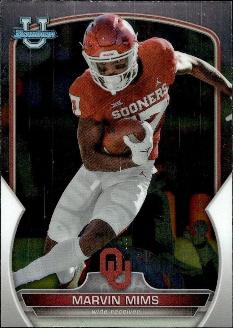 2022 Bowman University Chrome Marvin Mims #4 trading card