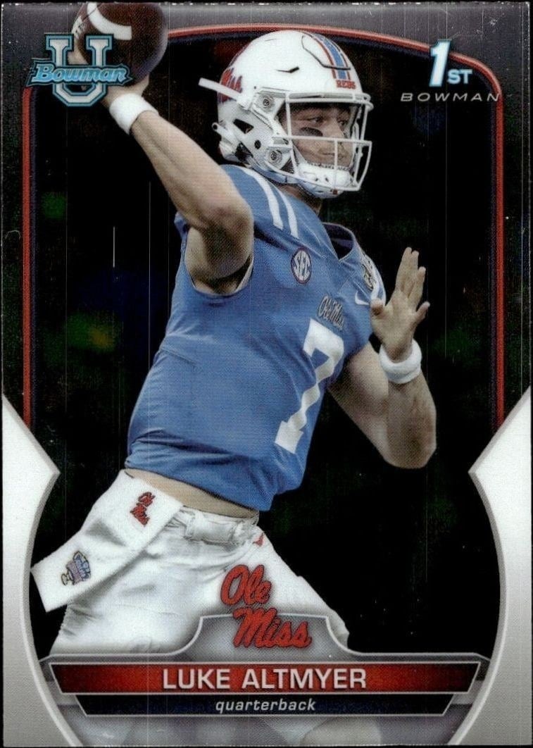 2022 Bowman University Chrome Luke Altmyer #43 trading card