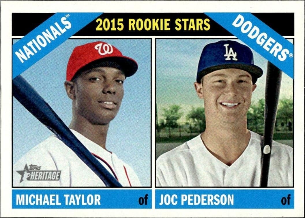 Michael Taylor 2015 Topps Heritage #11 Baseball Trading Card - Front 2015 Topps Heritage Michael Taylor #11 baseball trading card front
