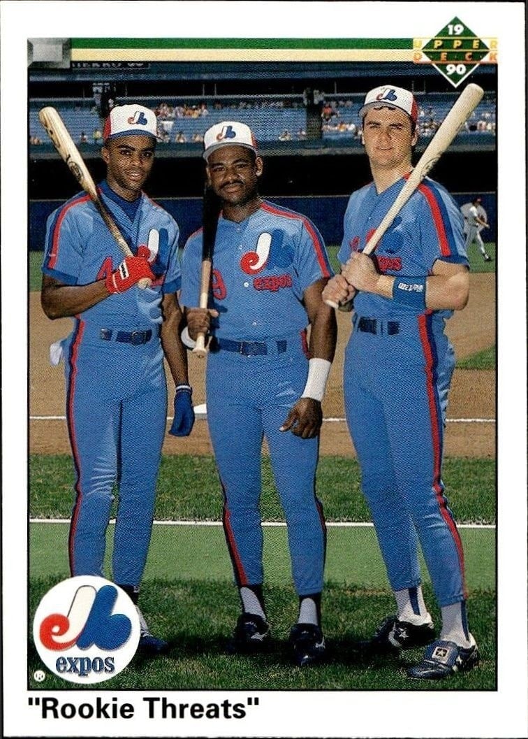 Larry Walker 1990 Upper Deck High Number #702 Baseball Trading Card - Front 1990 Upper Deck High Number Larry Walker #702 baseball trading card front