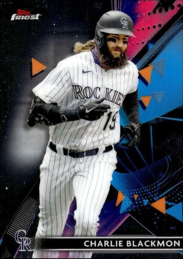 Charlie Blackmon 2021 Topps Finest #33 Baseball Trading Card - Front 2021 Topps Finest Charlie Blackmon #33 baseball trading card front