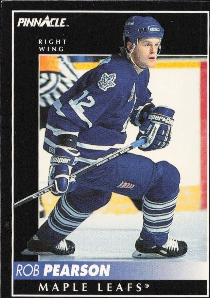 Rob Pearson 1992-93 Pinnacle #287 Hockey Trading Card - Front 1992-93 Pinnacle Rob Pearson #287 hockey trading card front