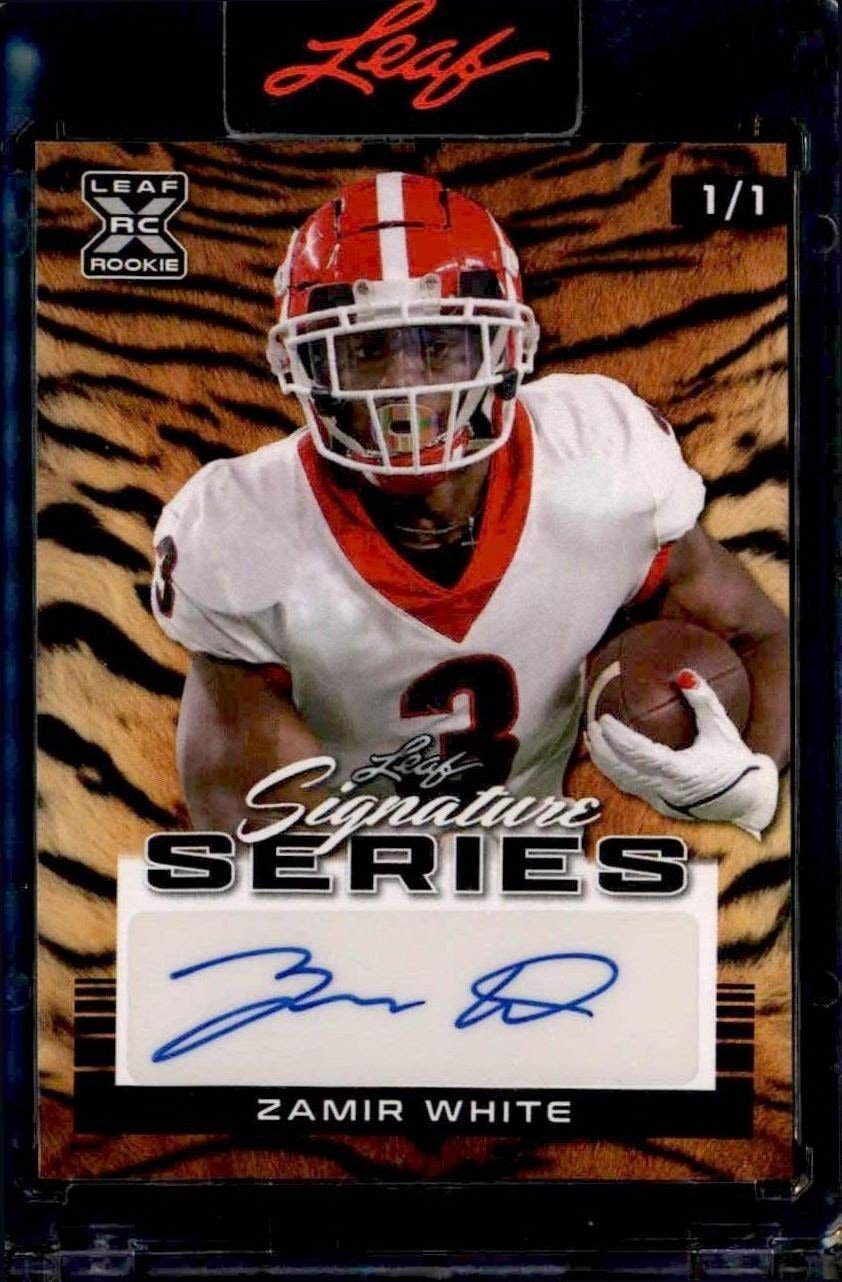 2022 Leaf Signature Series Zamir White #SS-ZW2 football trading card front