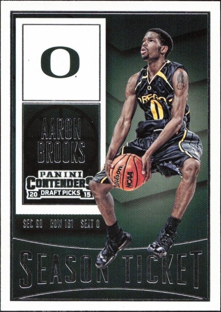 Aaron Brooks 2015-16 Panini Contenders Draft Picks #1 Basketball Trading Card - Front 2015-16 Panini Contenders Draft Picks Aaron Brooks #1 basketball trading card front