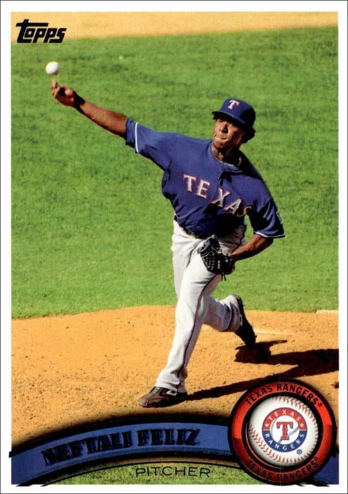 Neftali Feliz 2011 Topps #6 Baseball Trading Card - Front 2011 Topps Neftali Feliz #6 baseball trading card front