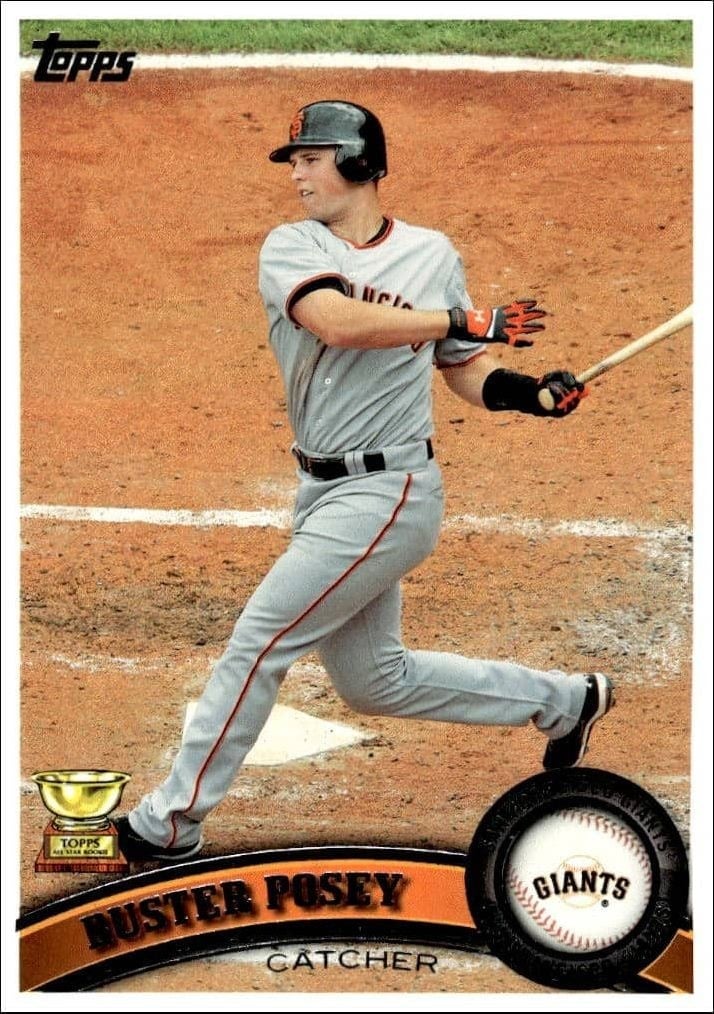 Buster Posey 2011 Topps #198 Baseball Trading Card - Front 2011 Topps Buster Posey #198 baseball trading card front