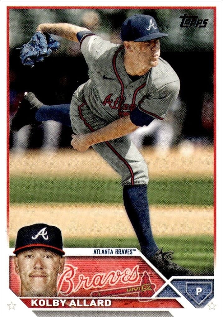 Kolby Allard 2023 Topps Update Series #US209 Baseball Trading Card - Front 2023 Topps Update Series Kolby Allard #US209 baseball trading card front