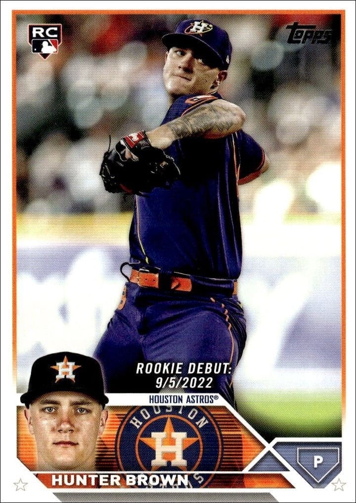 Hunter Brown 2023 Topps Update Series #US315 Baseball Trading Card - Front 2023 Topps Update Series Hunter Brown #US315 baseball trading card front