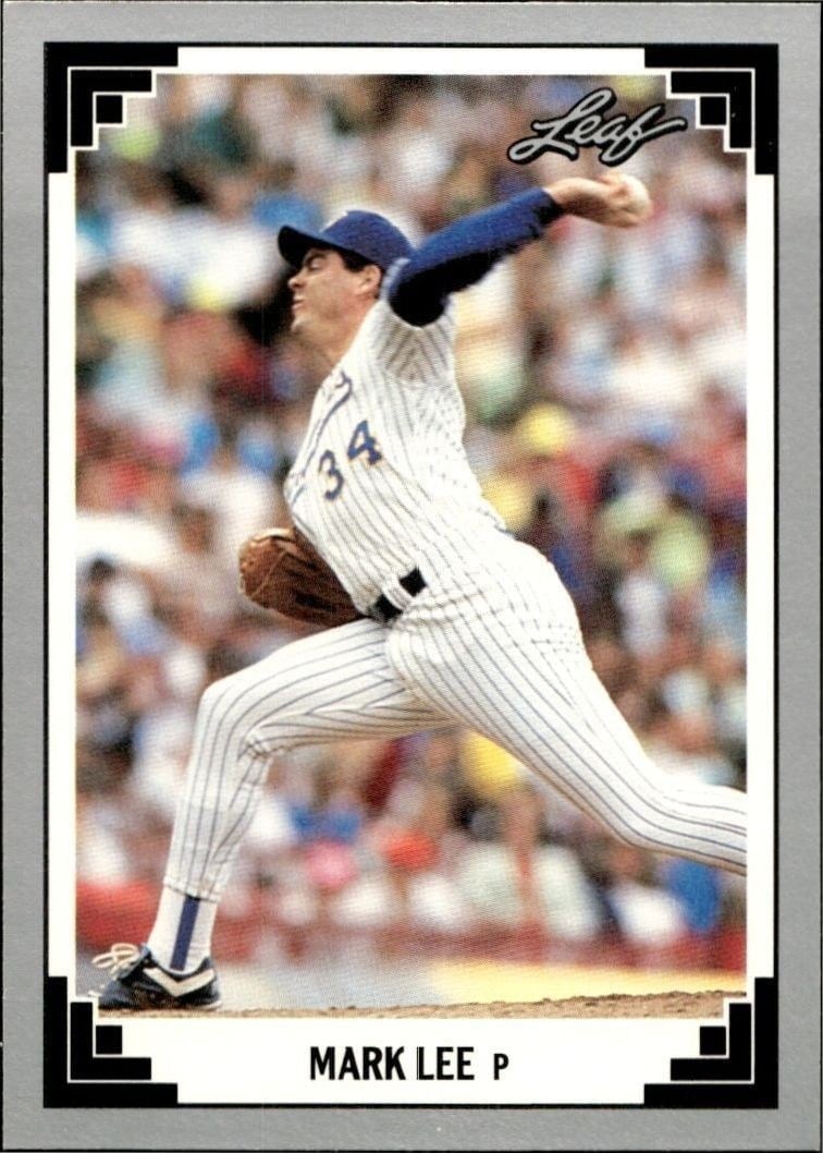 Mark Lee 1991 Leaf #343 Baseball Trading Card - Front 1991 Leaf Mark Lee #343 baseball trading card front