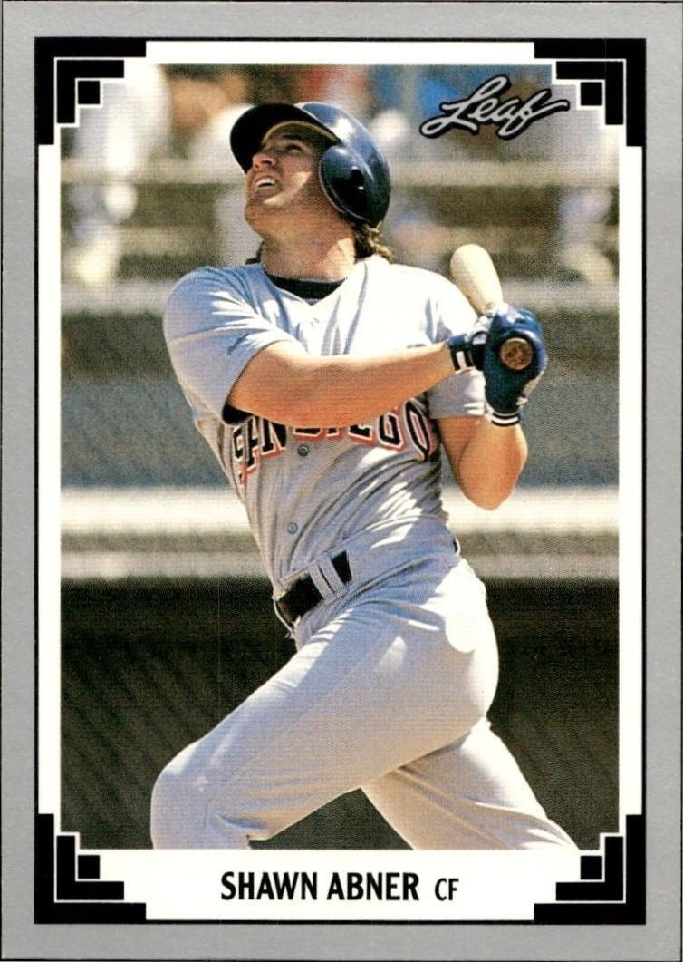 Shawn Abner 1991 Leaf #381 Baseball Trading Card - Front 1991 Leaf Shawn Abner #381 baseball trading card front