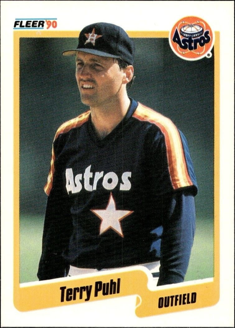 1990 Fleer Terry Puhl #233 trading card