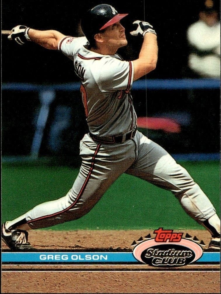 1991 Topps Stadium Club Greg Olson #28 trading card