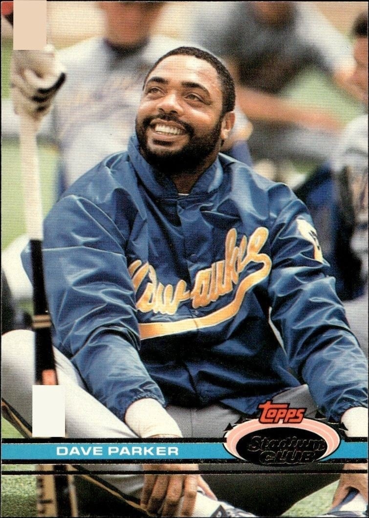 Dave Parker 1991 Topps Stadium Club #75 Baseball Trading Card - Front 1991 Topps Stadium Club Dave Parker #75 baseball trading card front